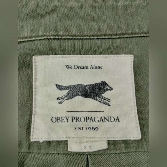 Obey Propaganda Women's XS Military Field Jacket Army Canvas Hip Hop Streetwear - Picture 7 of 8